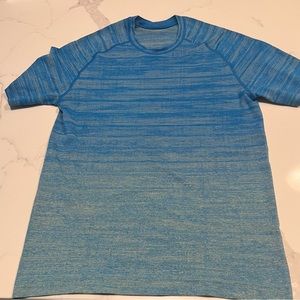 Blue Lululemon athletic shirt